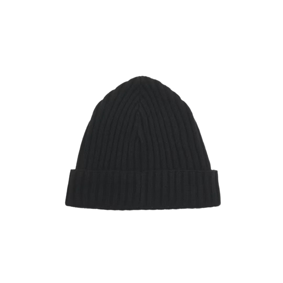 Chrome Hearts Black Cashmere Leather Cross Beanie - SHENGLI ROAD MARKET