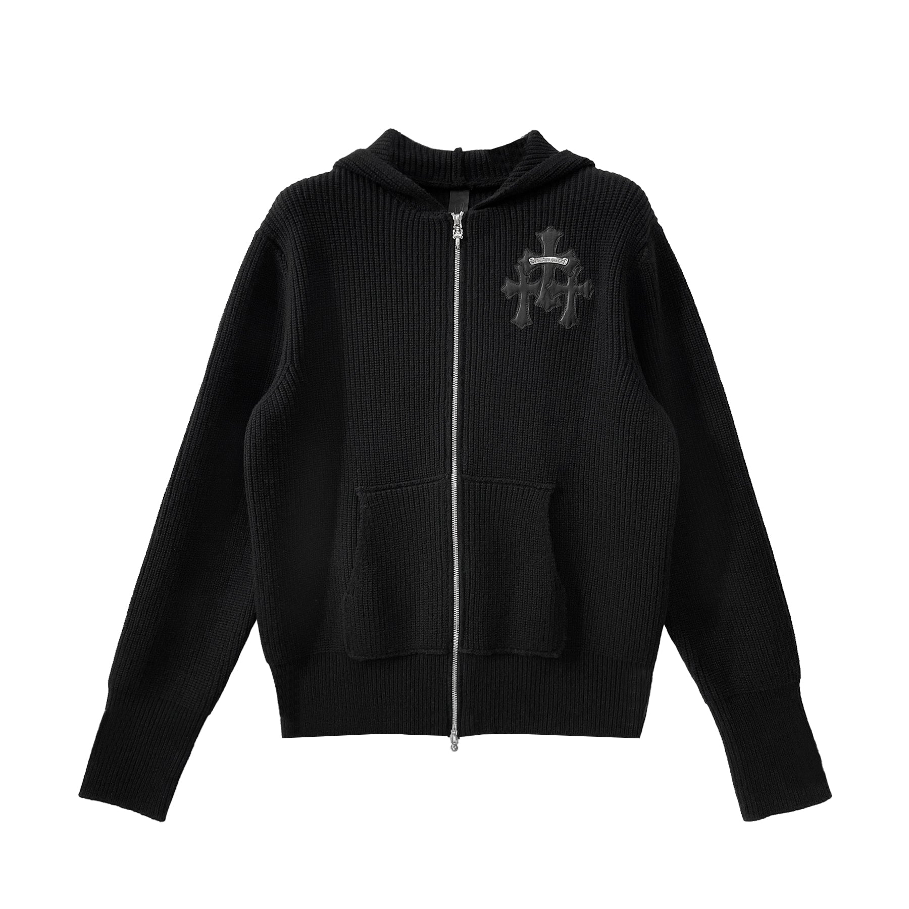 Chrome Hearts Black Cross Zip Up Hoodie -SHENGLI ROAD MARKET