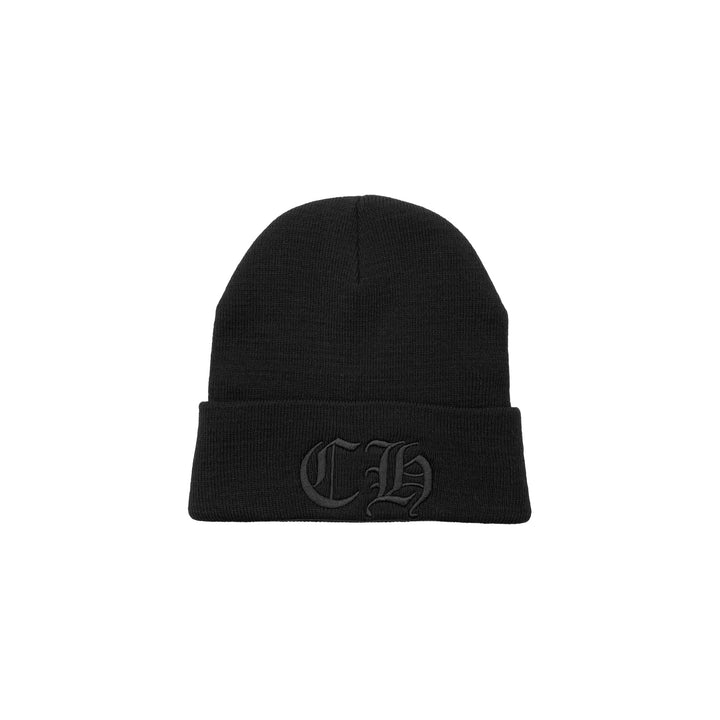 Chrome Hearts Black CH Embroidered Logo Beanie - SHENGLI ROAD MARKET