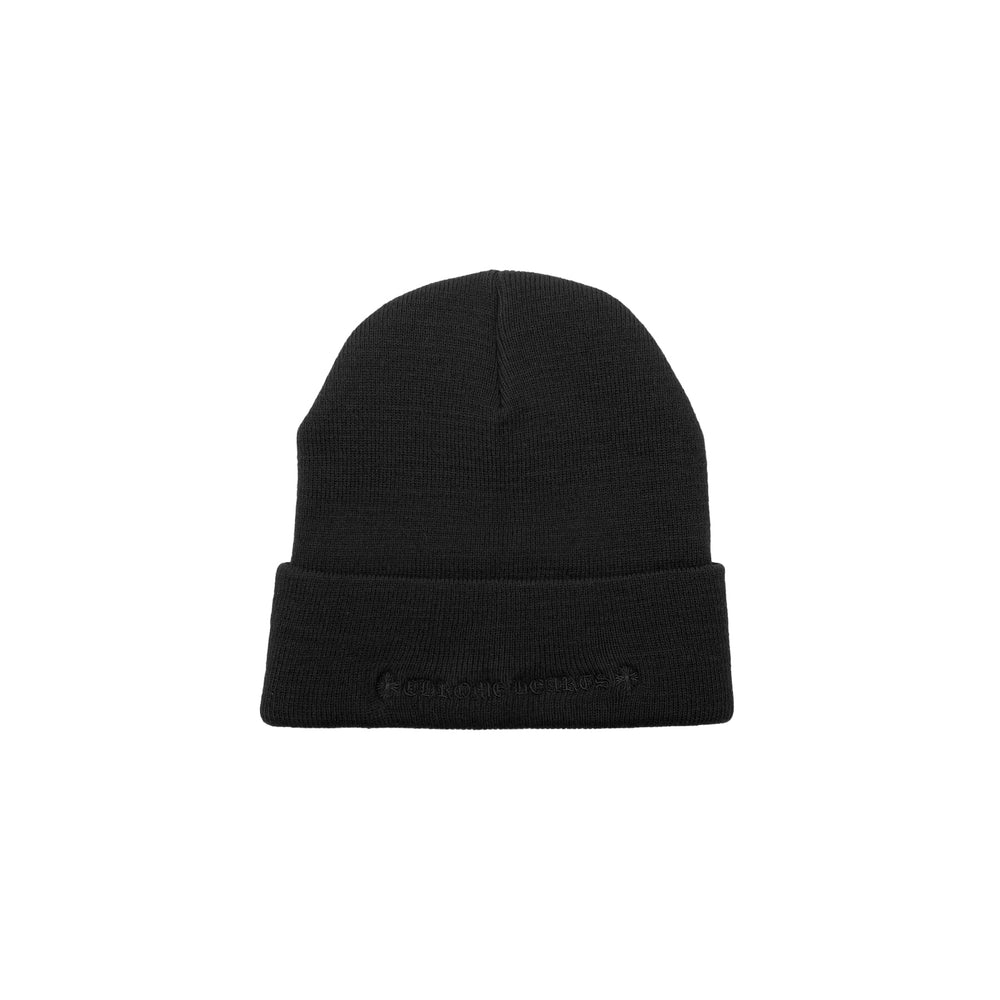 Chrome Hearts Black CH Embroidered Logo Beanie - SHENGLI ROAD MARKET