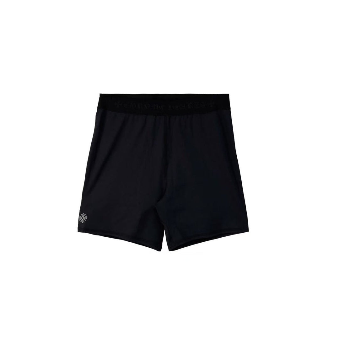 Chrome Hearts Black CH Logo Yoga Wear Sports Shorts - SHENGLI ROAD MARKET
