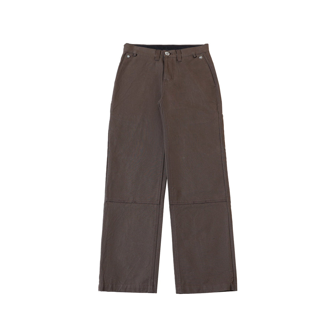 Chrome Hearts Black Cross Patch Brown Carpenter Pants - SHENGLI ROAD MARKET