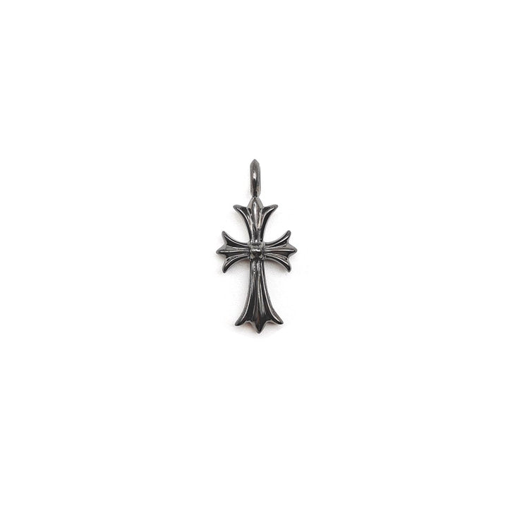 Chrome Hearts Black Diamond 925 Silver Cross Pendant - SHENGLI ROAD MARKET