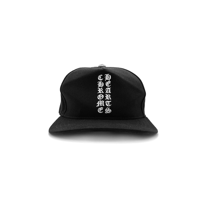 Chrome Hearts Black Embriodered Vertical Logo Baseball Cap - SHENGLI ROAD MARKET