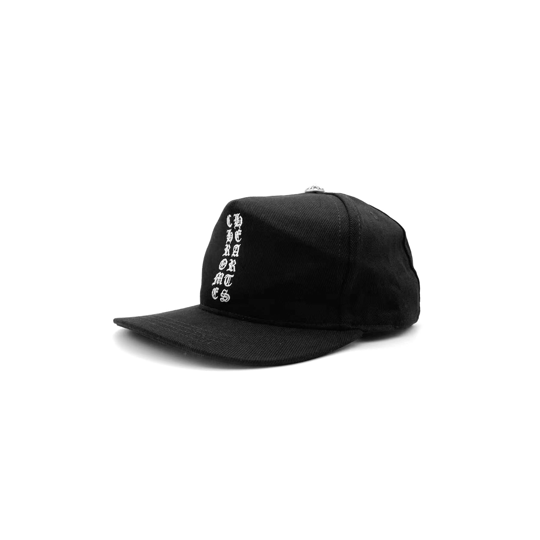Chrome Hearts Black Embriodered Vertical Baseball Cap - SRM