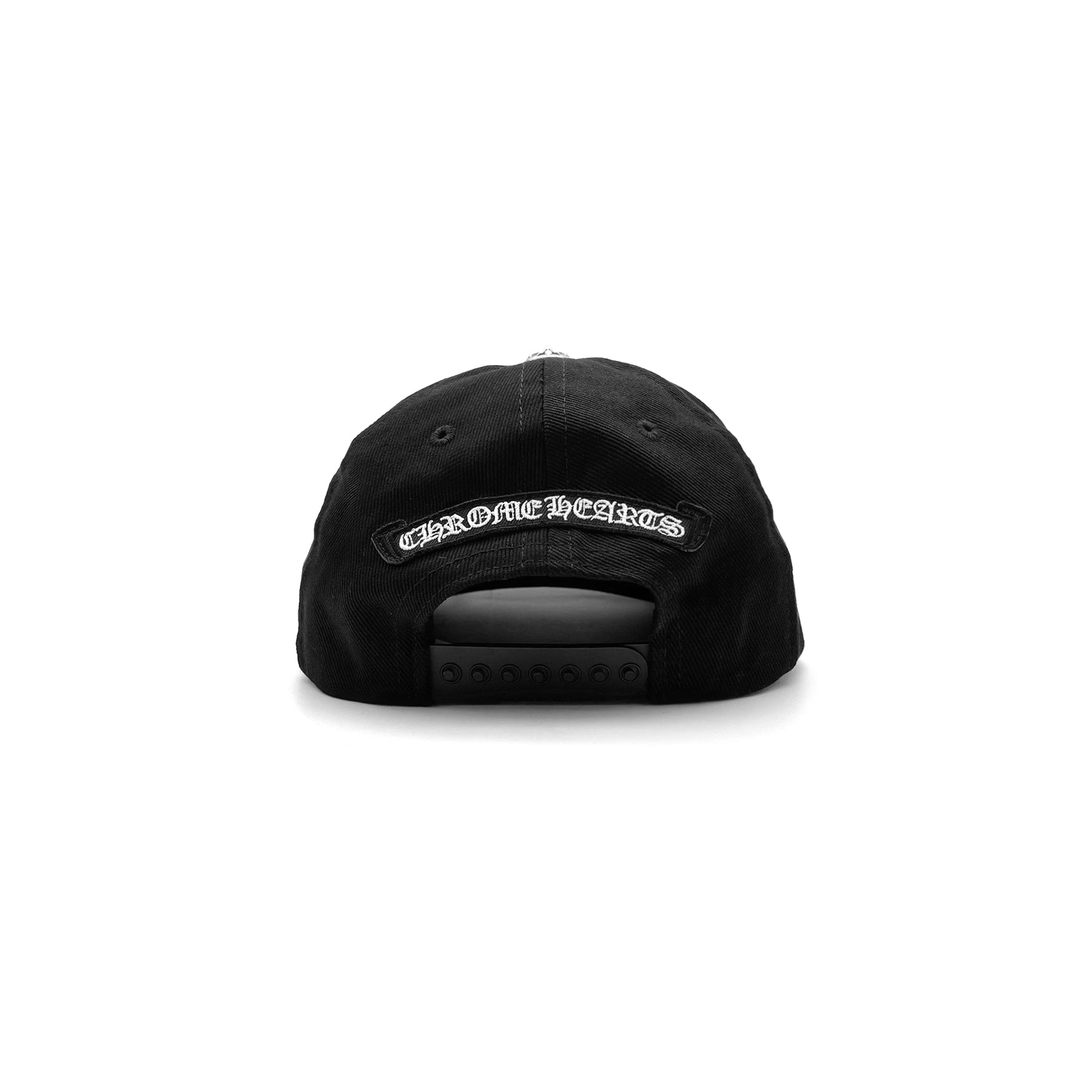 Chrome Hearts Black Embriodered Vertical Baseball Cap - SRM