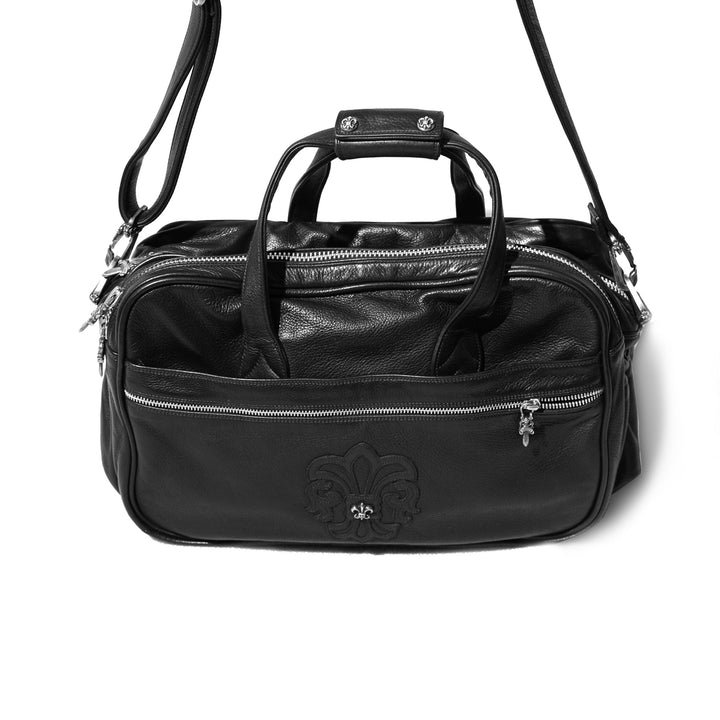Chrome Hearts Black Fleur Leather Duffle Bag - SHENGLI ROAD MARKET