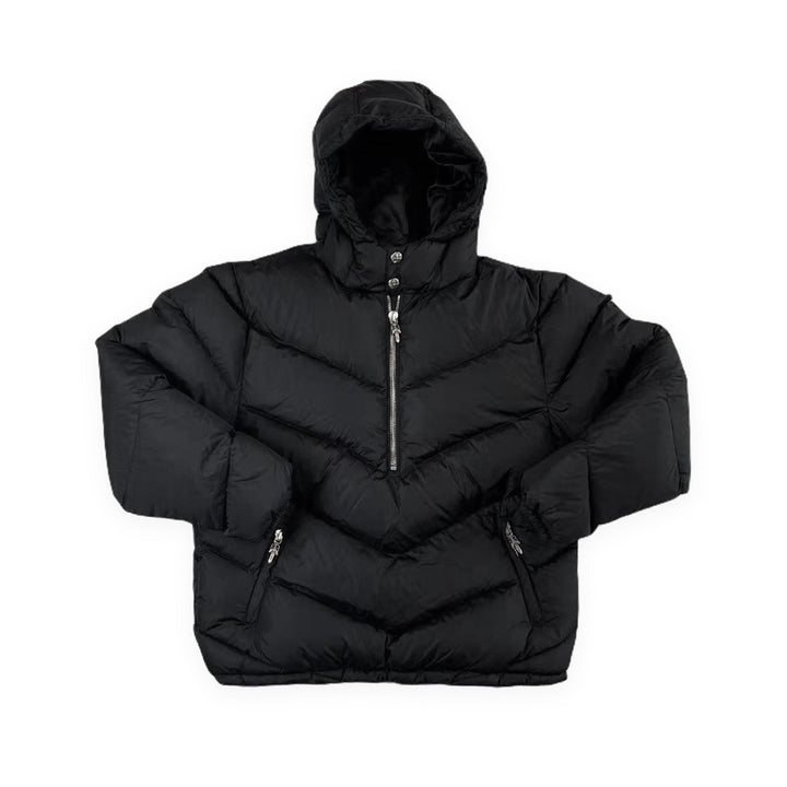 Chrome Hearts Black Half-Zip Pullover Down Puffer Jacket - SHENGLI ROAD MARKET
