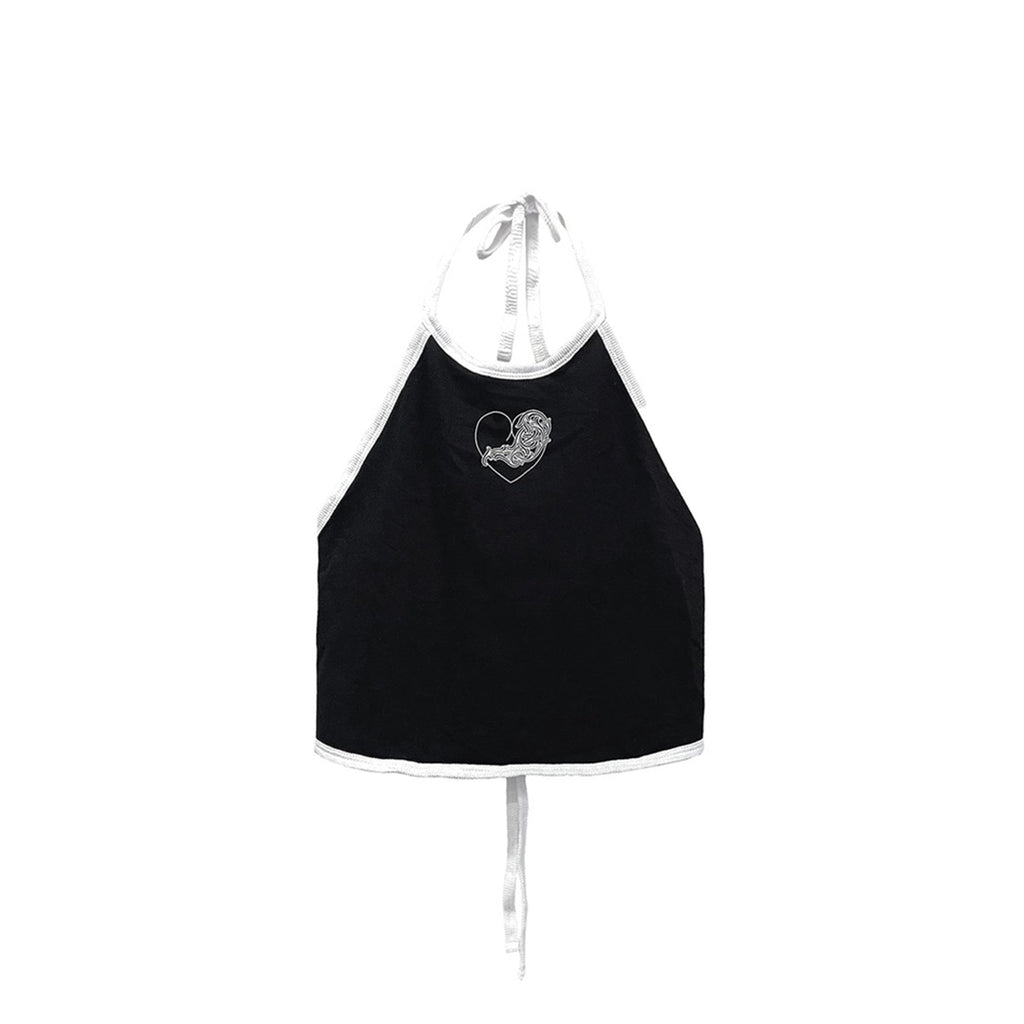 CHROME HEARTS／size：S／color：Black／Tanktop Chrome Hearts Roller Skates Black Heart Tank Top -SHENGLI ROAD MARKET