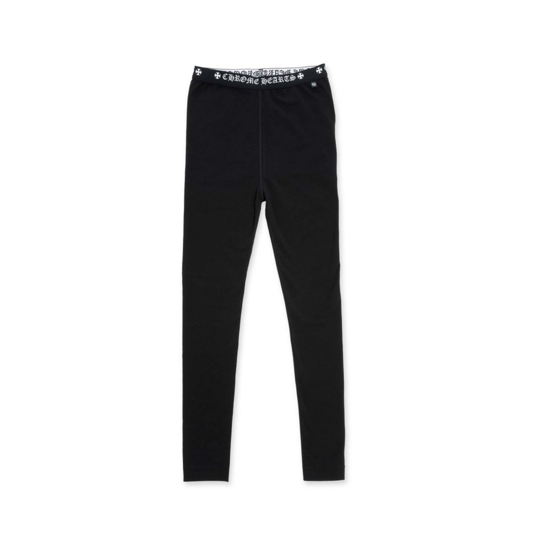 Chrome Hearts Black Horseshoe Logo Stretch Leggings - SRM