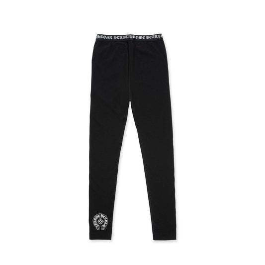 Chrome Hearts Black Horseshoe Logo Stretch Leggings - SHENGLI ROAD MARKET