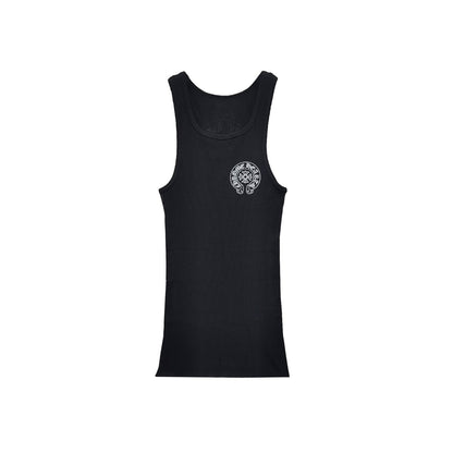 Chrome Hearts Black Horseshoe Logo Tank Top - SHENGLI ROAD MARKET