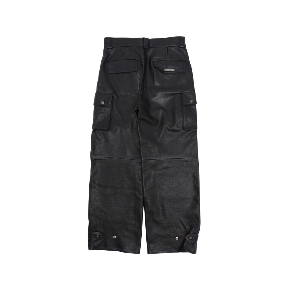 Chrome Hearts Black Leather Cargo Pants - SHENGLI ROAD MARKET