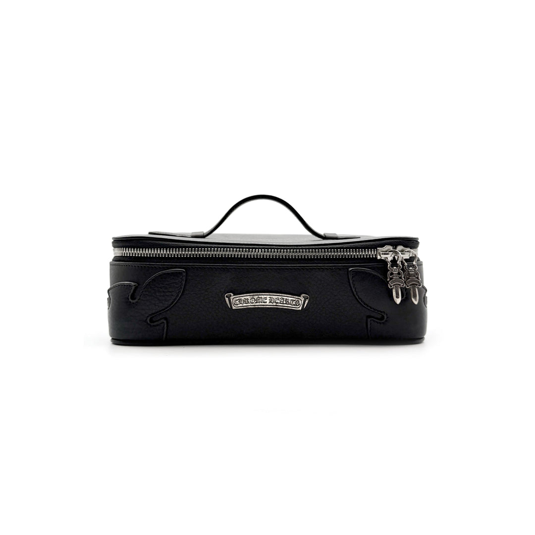 Chrome Hearts Black Leather Cosmetic Case Jewelry Box - SHENGLI ROAD MARKET