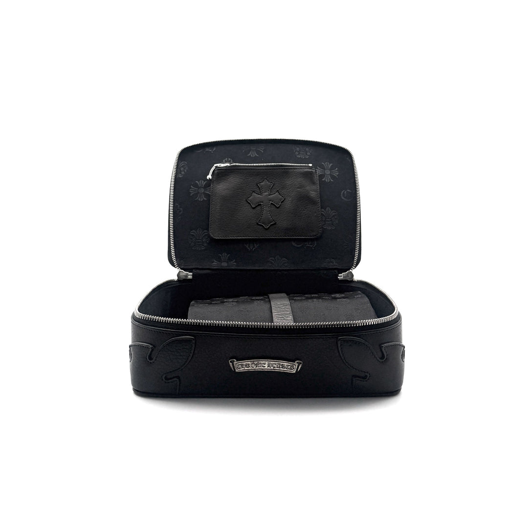 Chrome Hearts Black Leather Cosmetic Case Jewelry Box - SHENGLI ROAD MARKET