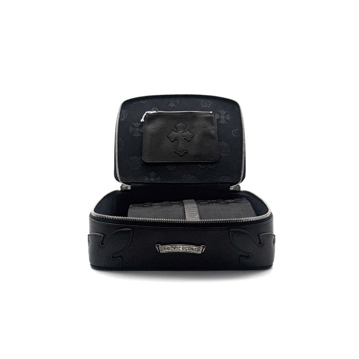 Chrome Hearts Black Leather Cosmetic Case Jewelry Box - SHENGLI ROAD MARKET