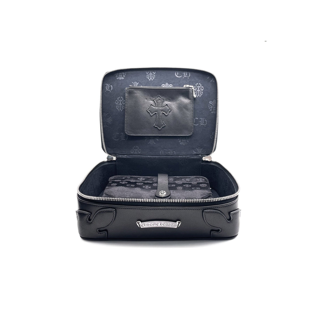 Chrome Hearts Black Leather Cosmetic Case Jewelry Box - SHENGLI ROAD MARKET