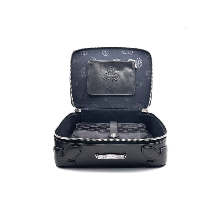Chrome Hearts Black Leather Cosmetic Case Jewelry Box - SHENGLI ROAD MARKET
