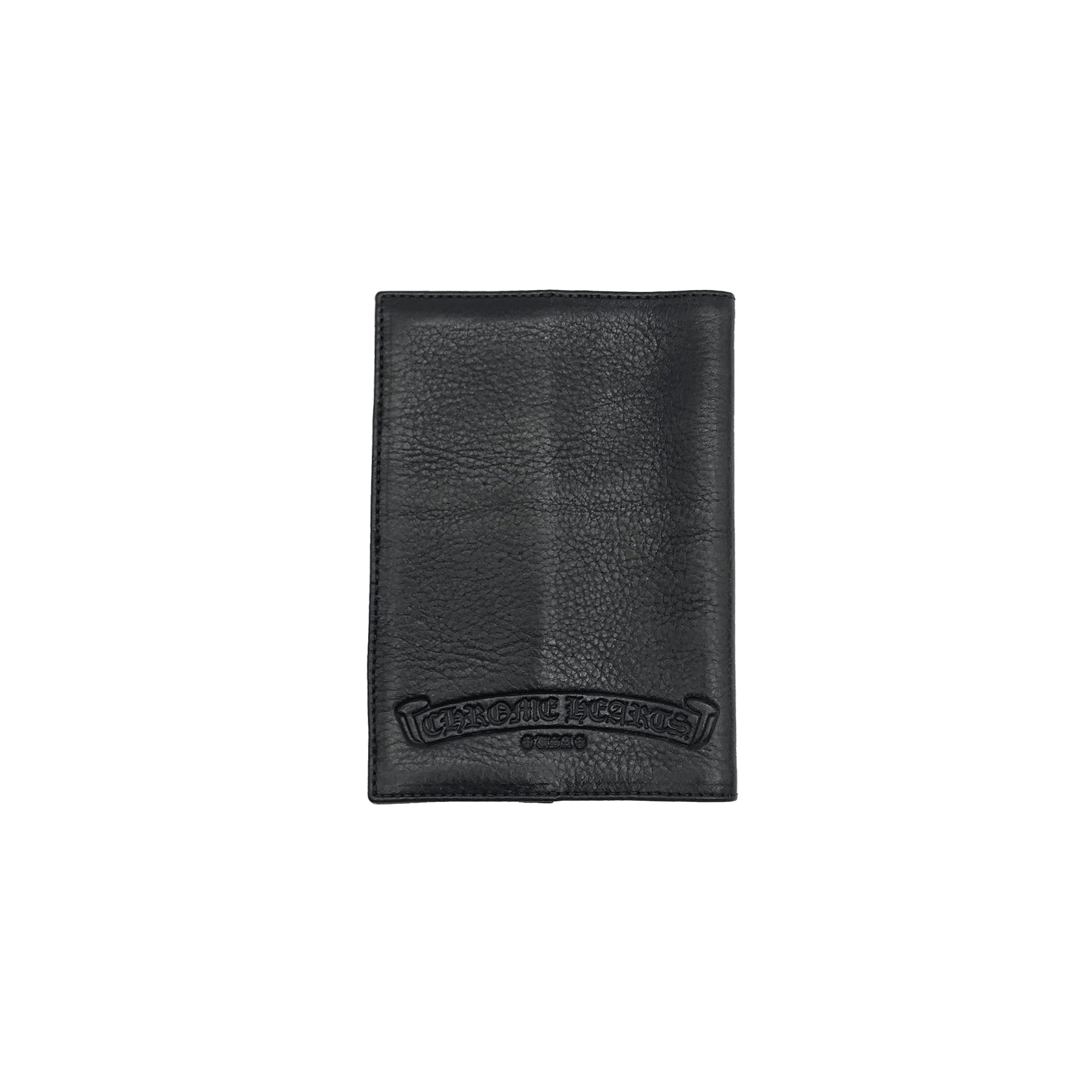 Chrome Hearts Black Leather Cross Passport Holder - SRM – SHENGLI