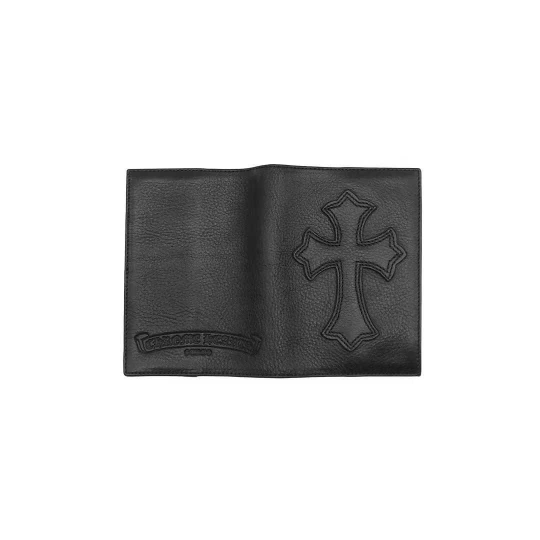 Chrome Hearts Black Leather Cross Passport Holder - SHENGLI ROAD MARKET