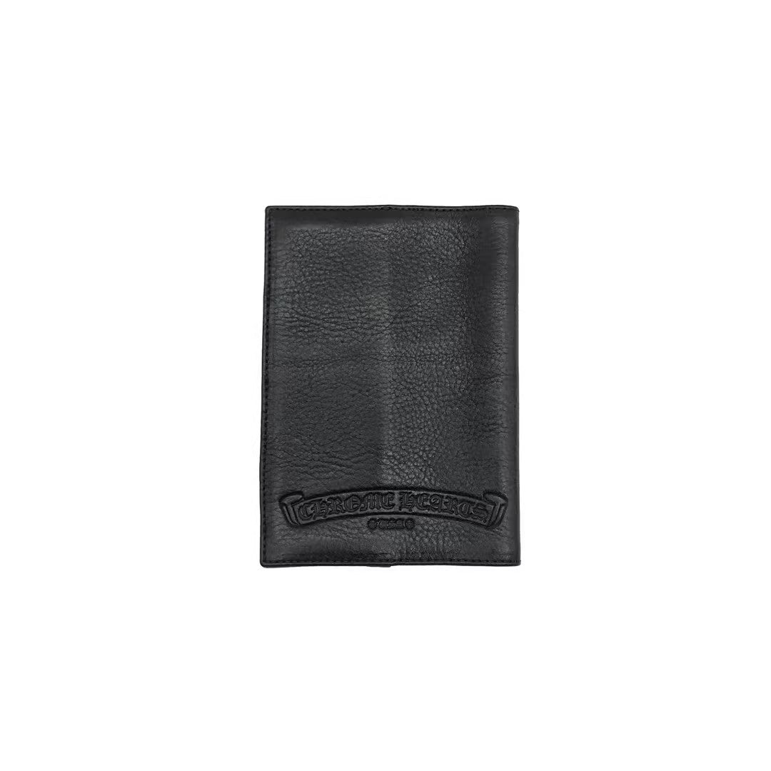 Chrome Hearts Black Leather Cross Passport Holder - SHENGLI ROAD MARKET