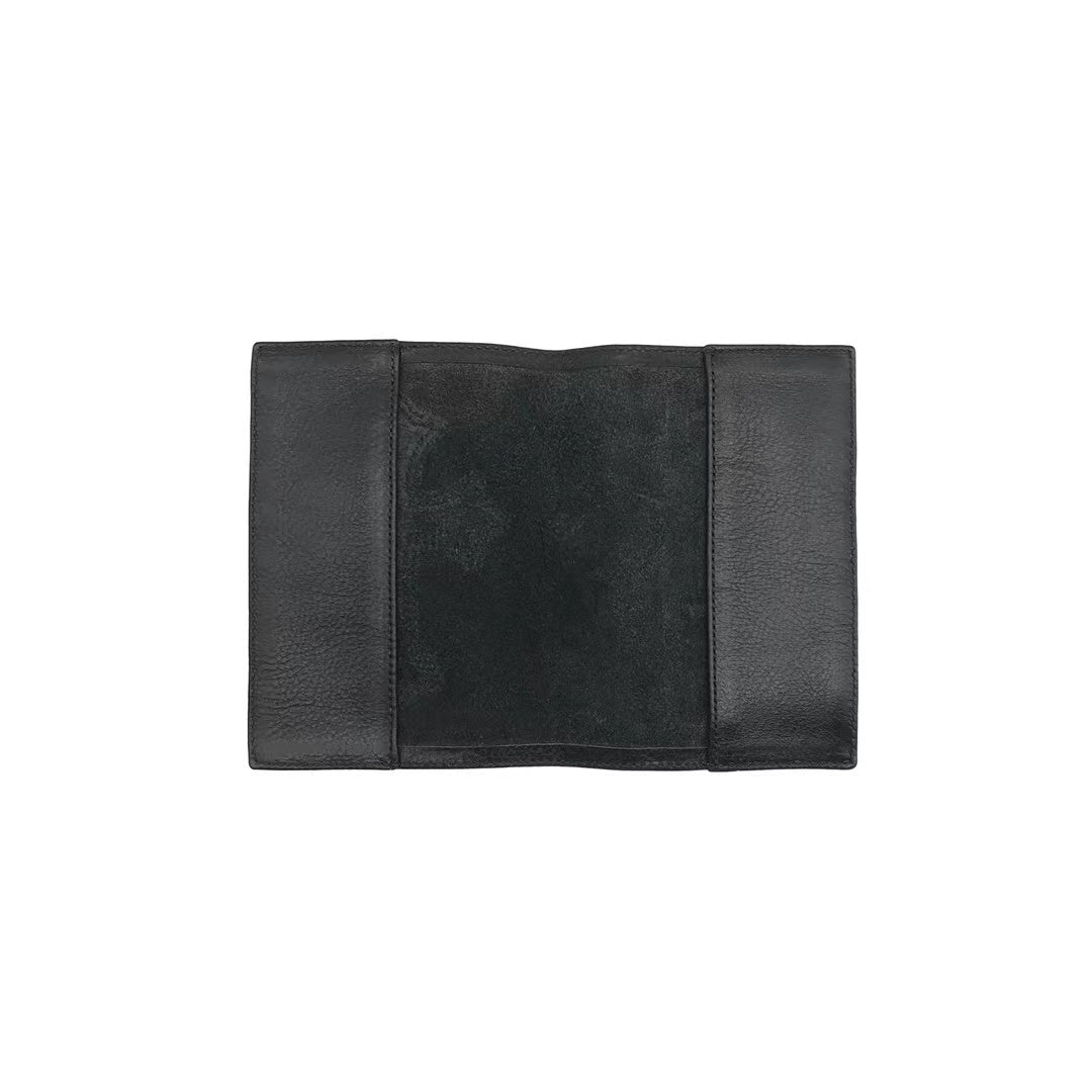 Chrome Hearts Black Leather Cross Passport Holder - SHENGLI ROAD MARKET