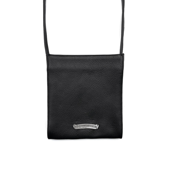 Chrome Hearts Black Leather Cross Patch Crossbody Bag - SHENGLI ROAD MARKET
