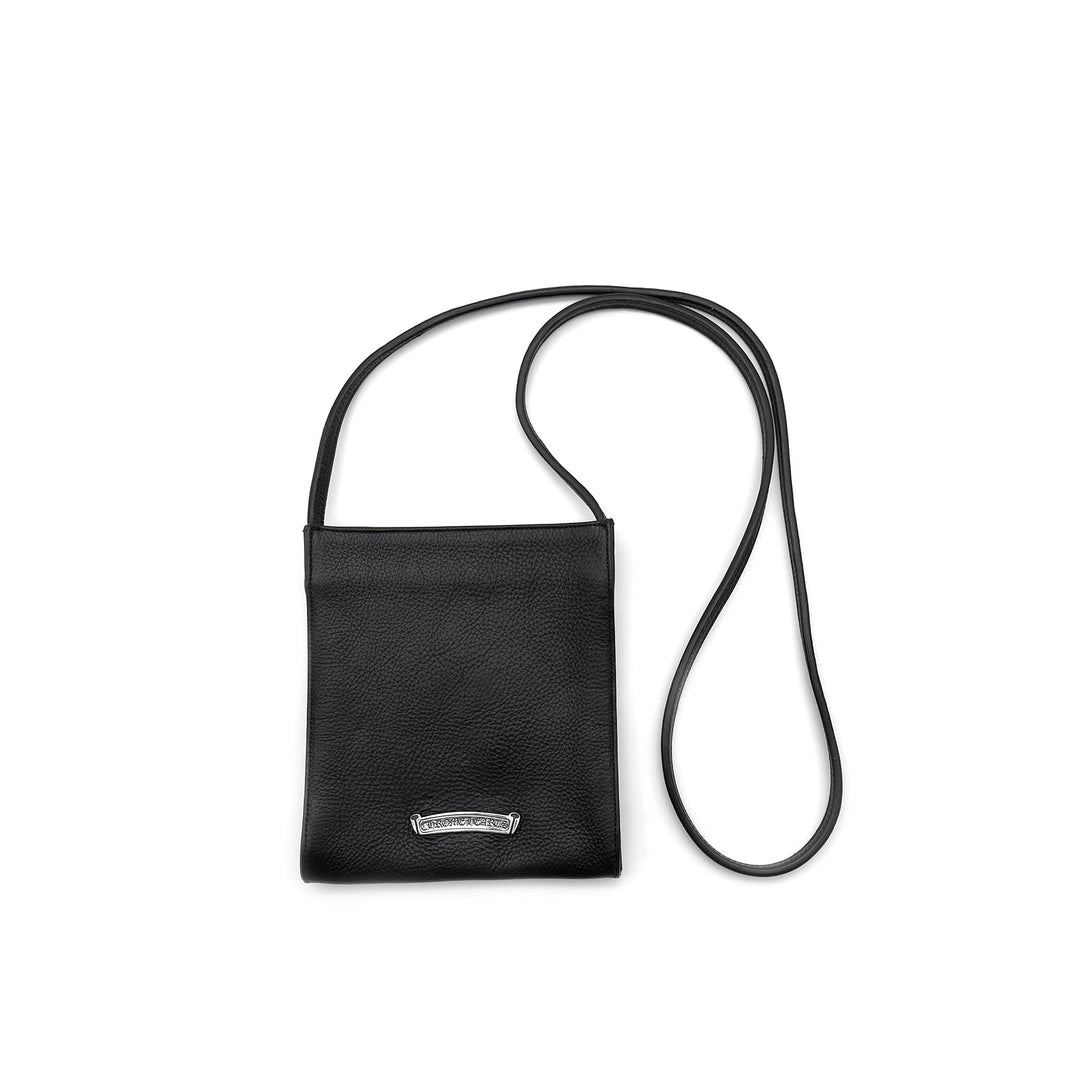 Chrome Hearts Black Leather Cross Patch Crossbody Bag - SHENGLI ROAD MARKET