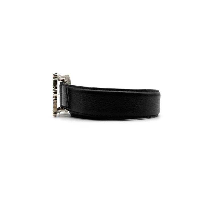 Chrome Hearts Black Leather Filigree Belt - SHENGLI ROAD MARKET