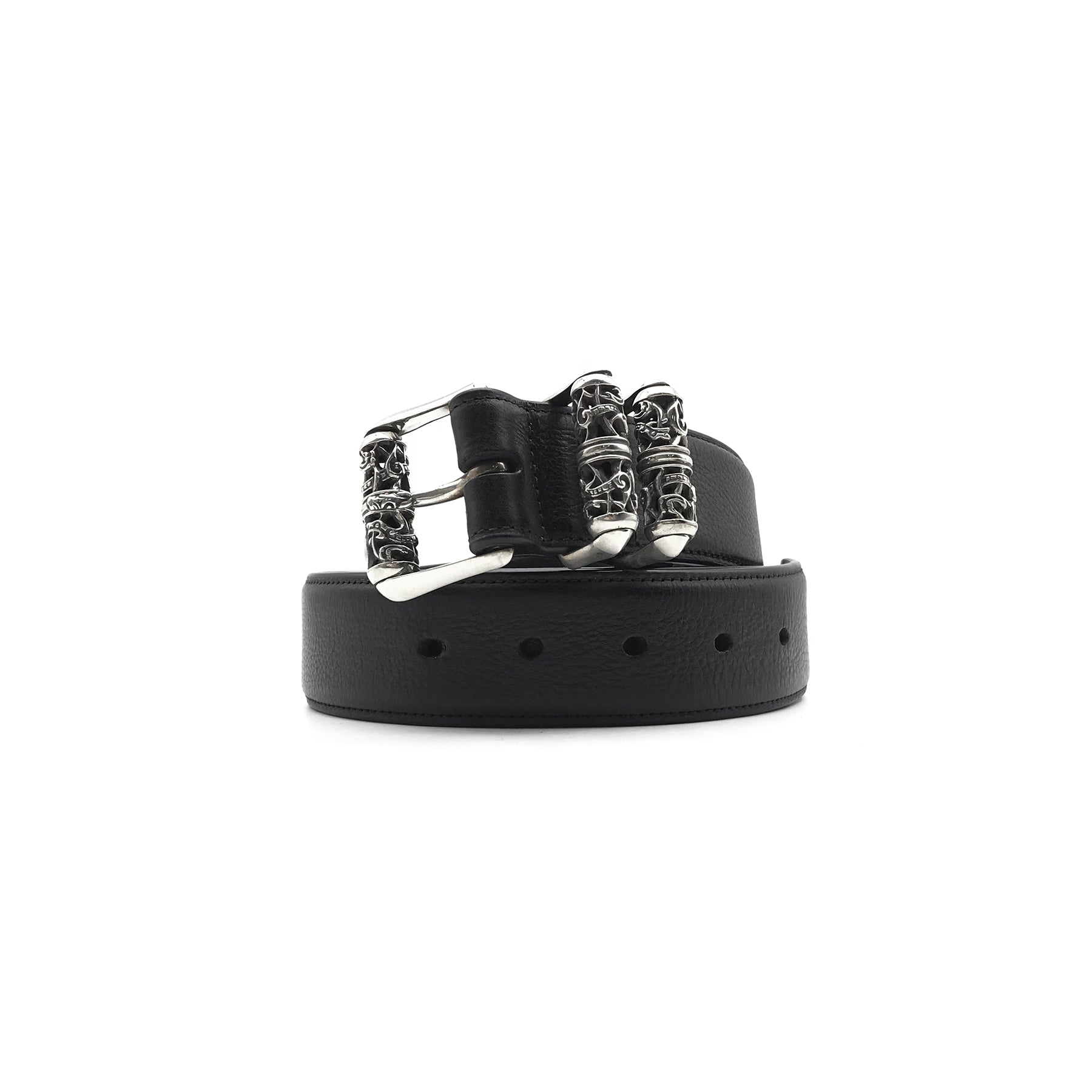 Chrome Hearts Black Leather Roller Belt - SRM – SHENGLI ROAD MARKET