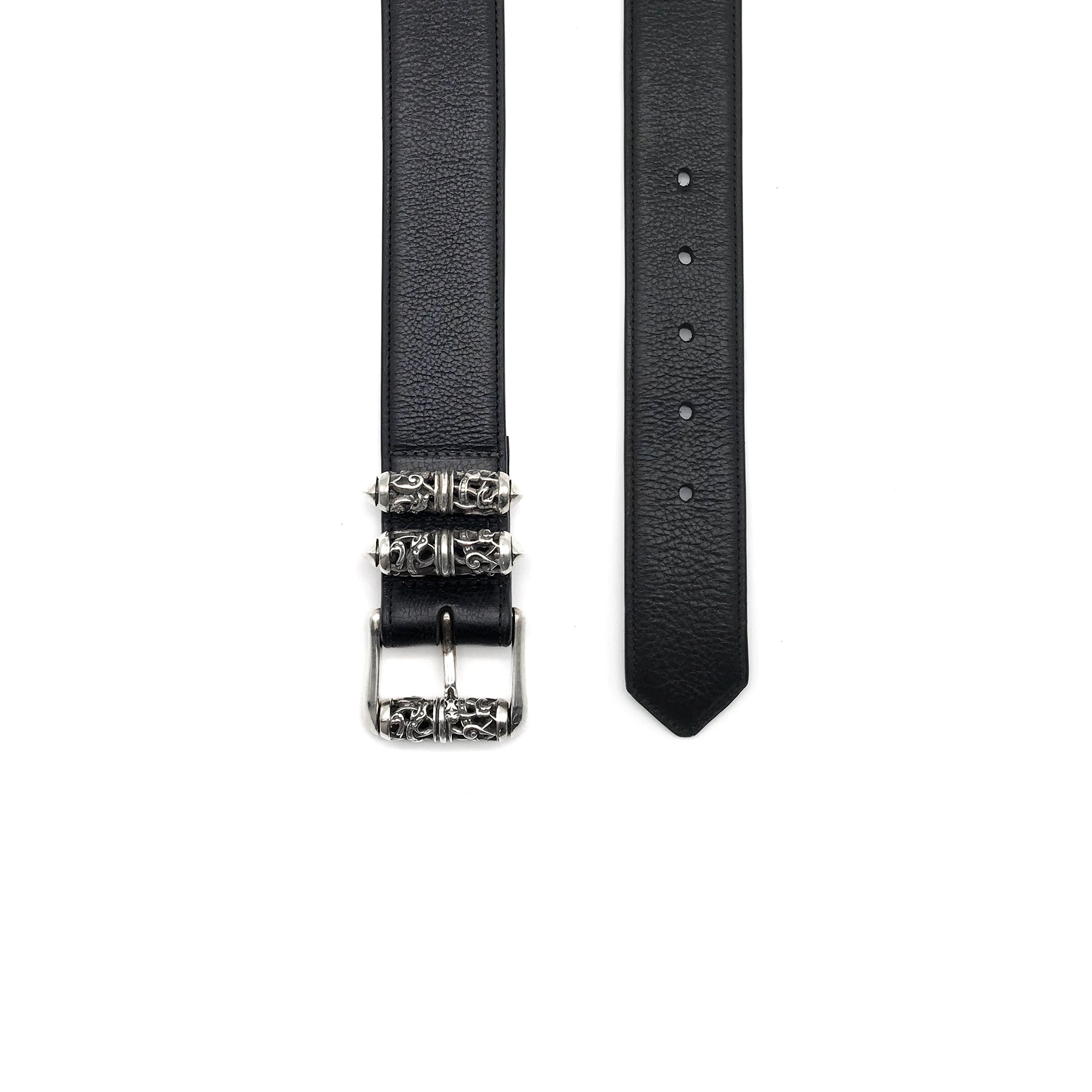Chrome Hearts ブラックレザーローラーベルト - SRM – SHENGLI ROAD MARKET