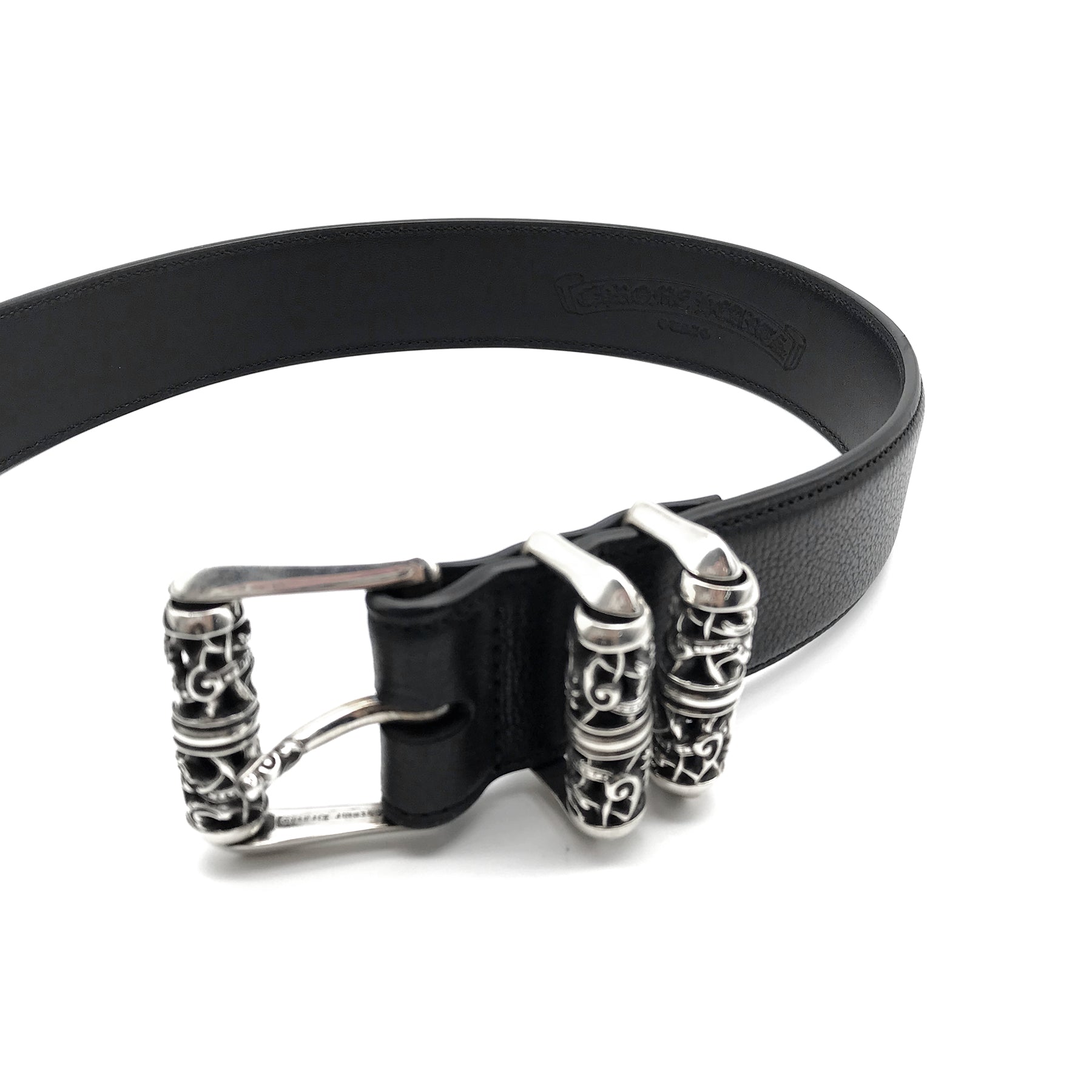 Chrome Hearts Black Leather Roller Belt - SRM – SHENGLI ROAD MARKET