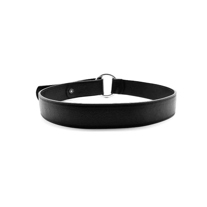 Chrome Hearts Black Leather Scroll Ring Belt - SHENGLI ROAD MARKET