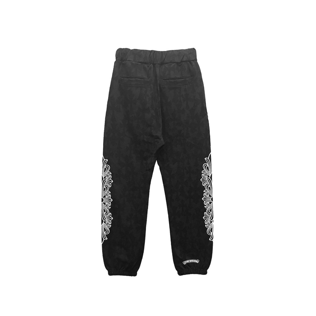 Chrome Hearts Black Mongram Cross Horseshoe Logo Sweatpants - SHENGLI ROAD MARKET