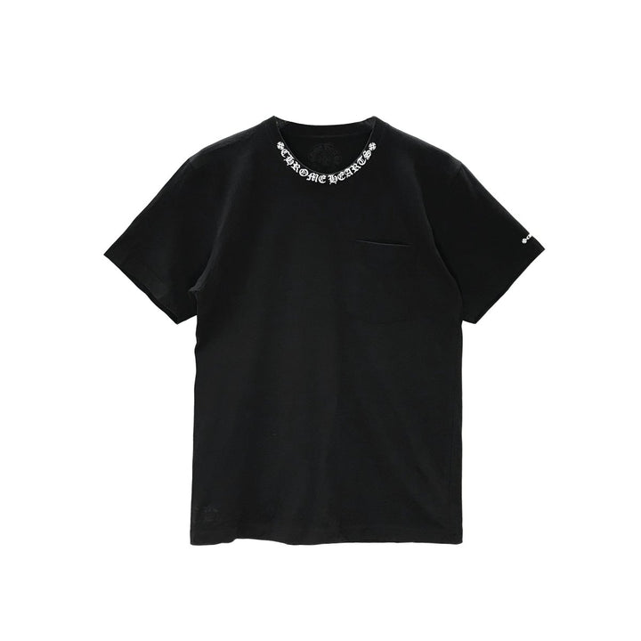 Chrome Hearts Black Neck Logo Short Sleeve Tee - SHENGLI ROAD MARKET