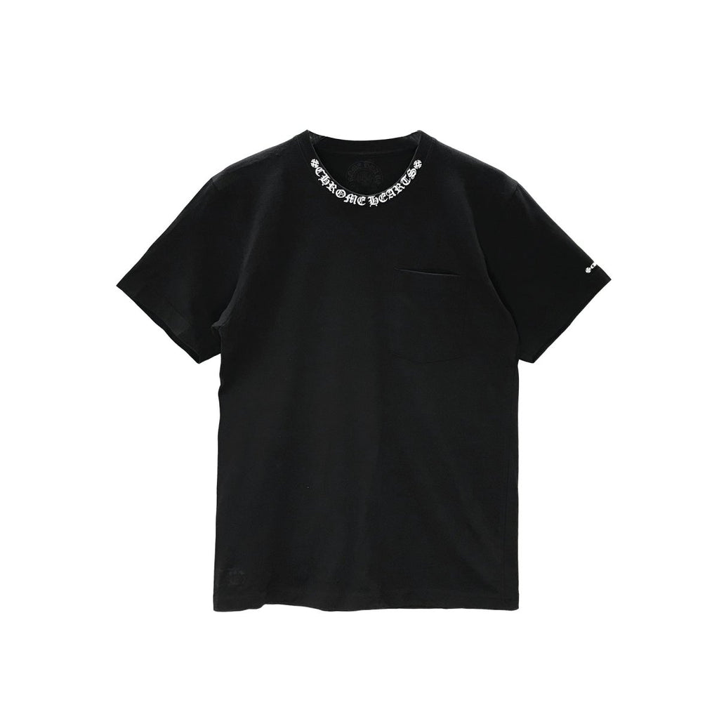 CHROME HEARTS Tシャツ 黒 Chrome Hearts Neck Logo Short Sleeve Tee - SRM – SHENGLI