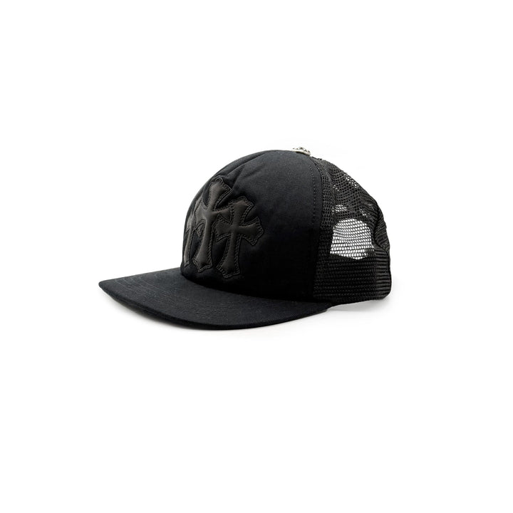 Chrome Hearts Black Patch Triple Cross Baseball Cap - SHENGLI ROAD MARKET