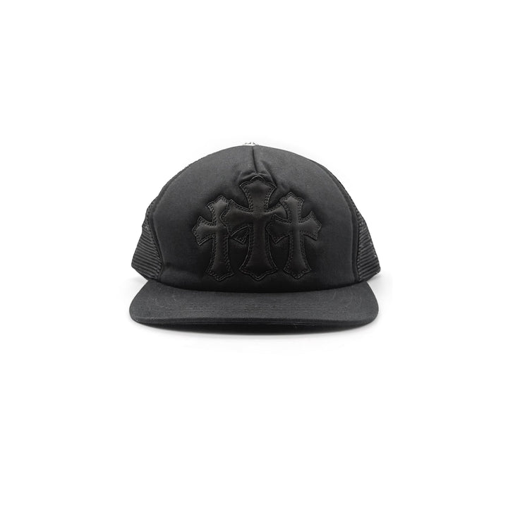 Chrome Hearts Black Patch Triple Cross Baseball Cap - SHENGLI ROAD MARKET