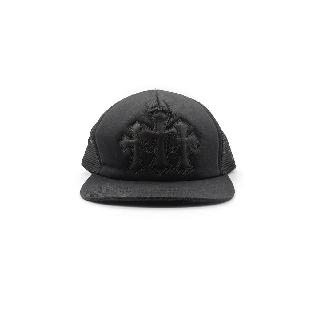 Chrome Hearts Black Patch Triple Cross Baseball Cap - SRM
