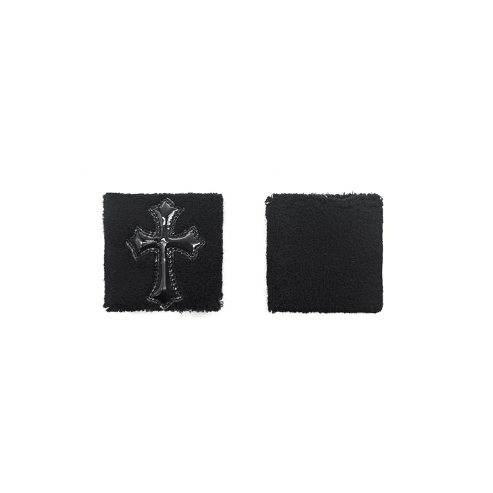 Chrome Hearts Black Patent Leather Cemetery Cross Patch Sweatbands - SHENGLI ROAD MARKET