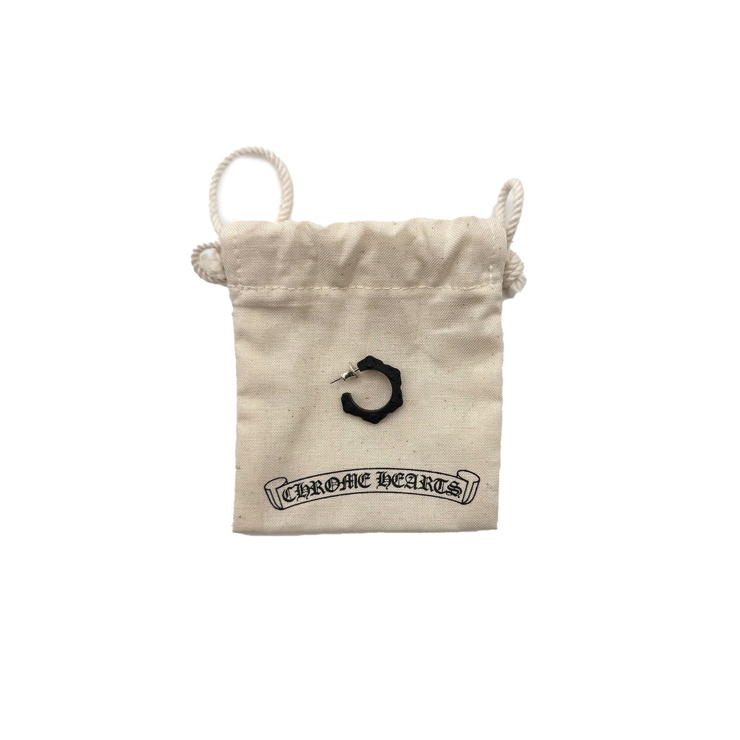 Chrome Hearts Black Resin SBT Cross Earring Hoop - SHENGLI ROAD MARKET