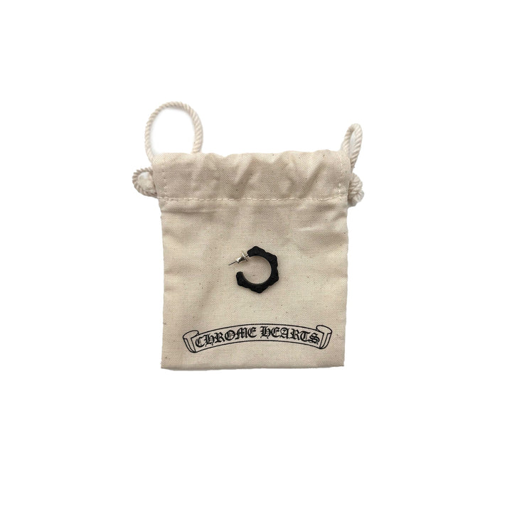Chrome Hearts Black Resin SBT Cross Earring Hoop - SHENGLI ROAD MARKET