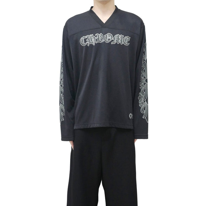 Chrome Hearts Black Script Logo Long Sleeve Tee - SHENGLI ROAD MARKET
