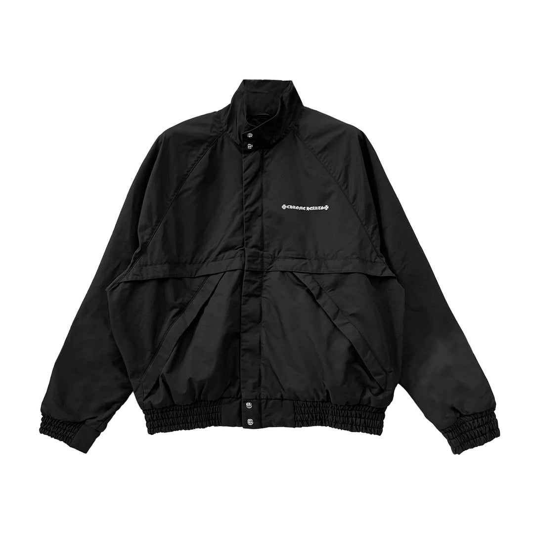 Chrome Hearts Black Script Logo Windbreaker Jacket - SHENGLI ROAD MARKET