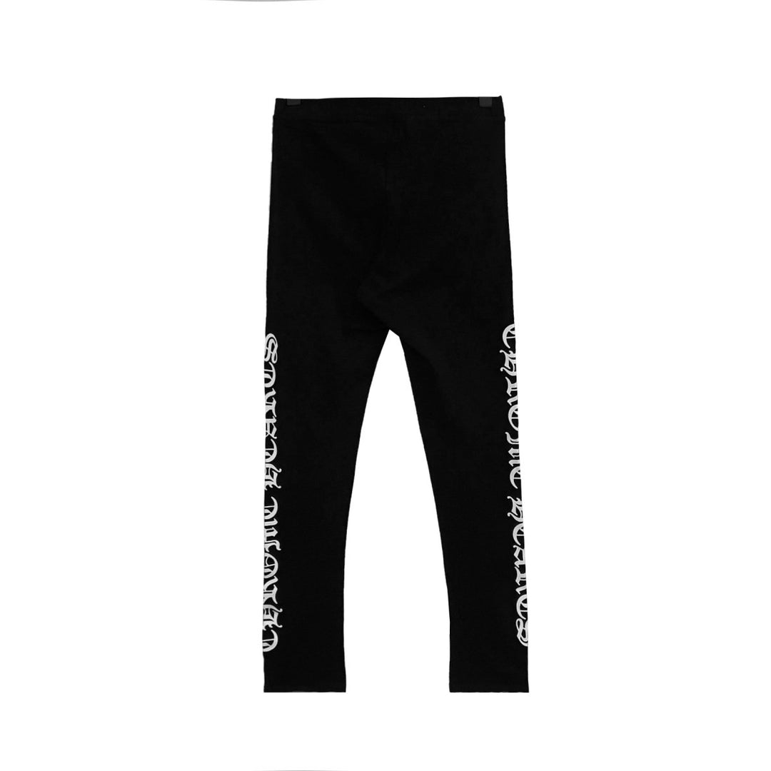 Chrome Hearts Black Scroll Script Leggings - SHENGLI ROAD MARKET