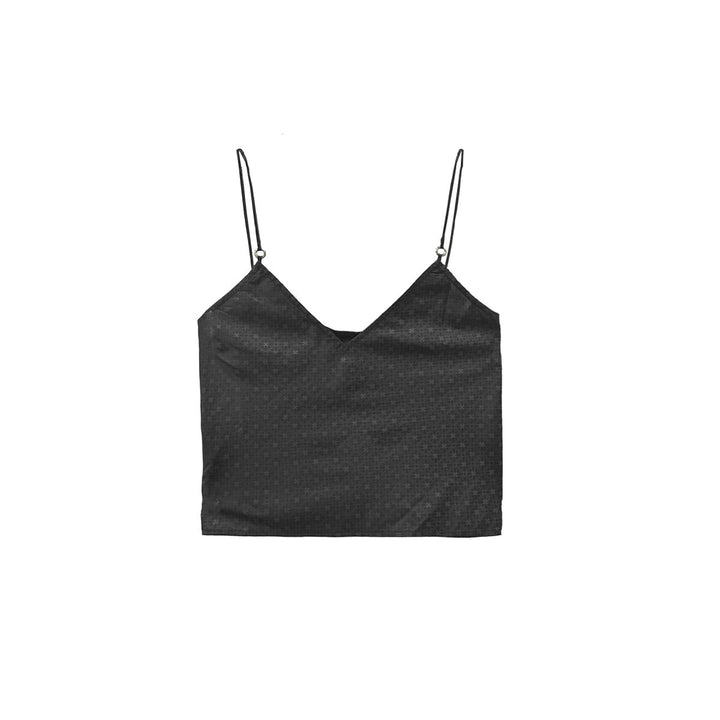 Chrome Hearts Black Tonal Monogram Cross Pattern Silk Tanktop - SHENGLI ROAD MARKET