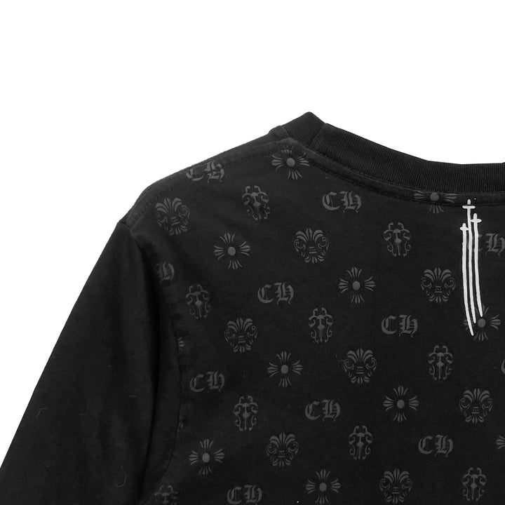Chrome Hearts Black Tonal Monogram Long Sleeve Tee - SHENGLI ROAD MARKET