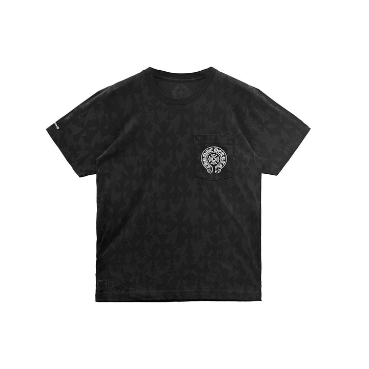 Chrome Hearts Black Tonal Monogram Scroll Logo Short Sleeve Tee - SHENGLI ROAD MARKET