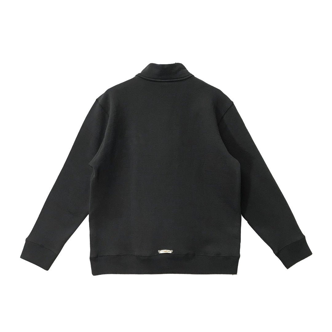 Chrome Hearts Black Triple Cross Half Zip Sweatshirt - SHENGLI ROAD MARKET