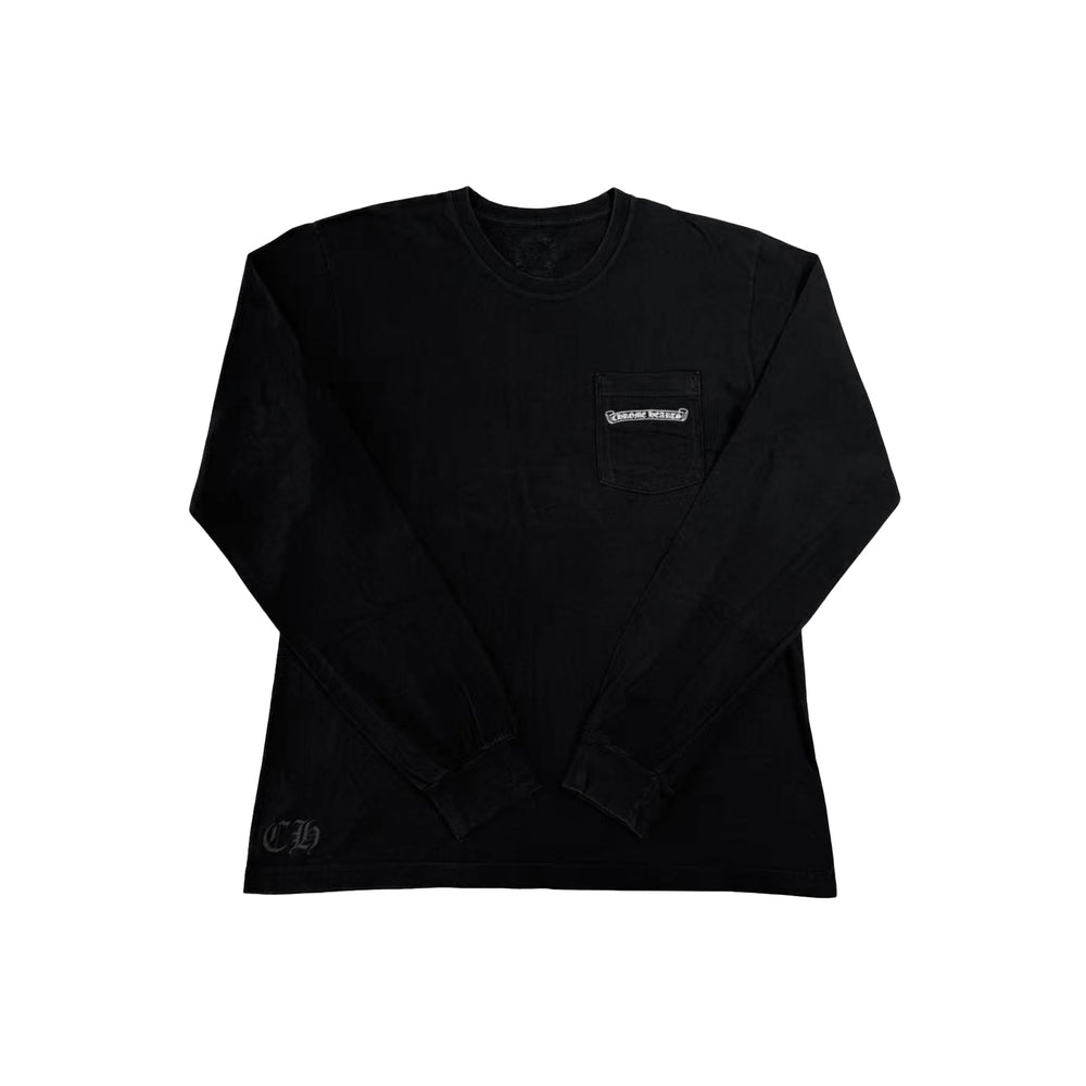 Chrome Hearts Black USA Script Long Sleeve Tee - SHENGLI ROAD MARKET